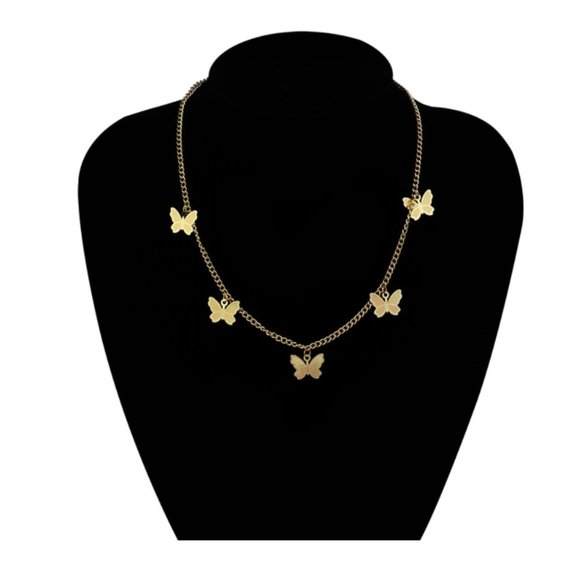 Butterfly Necklace Chain Pendant Bohemian - Picture 2 of 3